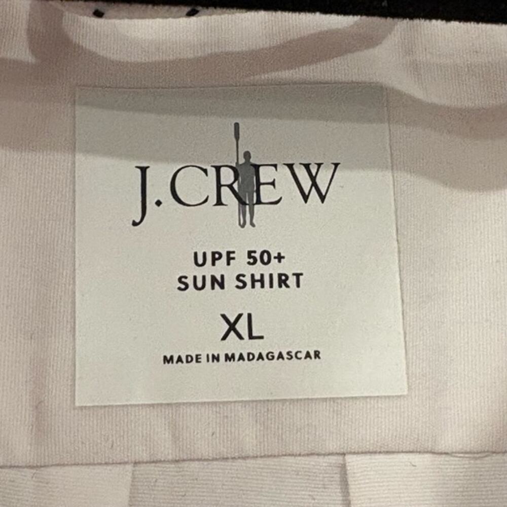 J Crew Mens Sun‎ Shirt XL White Long Sleeve Button Up UPF 50 RECENT 2024 - Picture 5 of 9